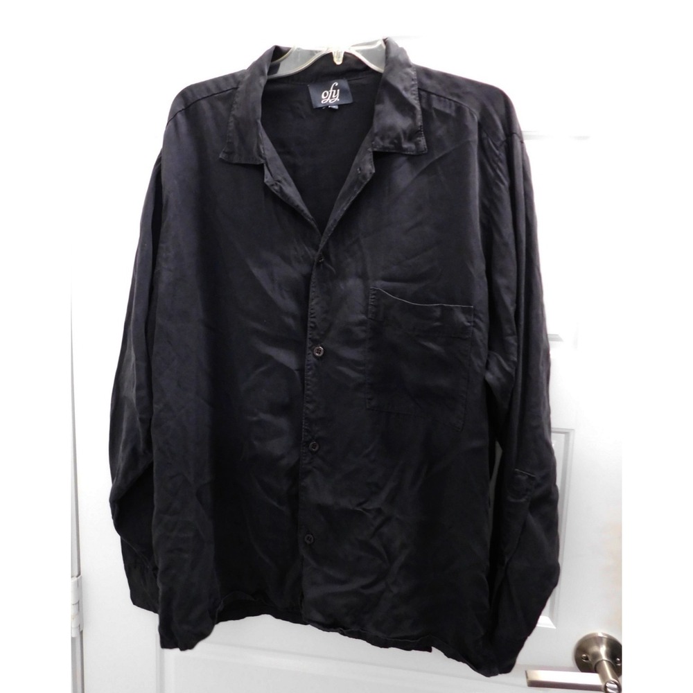 OFY Miami Horizon Tencel Cotton Long Sleeve Button Down Blouse USA $220rt sz L